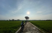 Temple de Prambanan  et balade en vélo autour de la ville directon Wonosobo