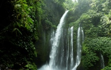 Arrive in Lombok - Senaru waterfall hiking - Senggigi